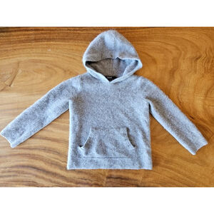 Girls Quince Gray Cashmere Hoodie Size Small 6-7